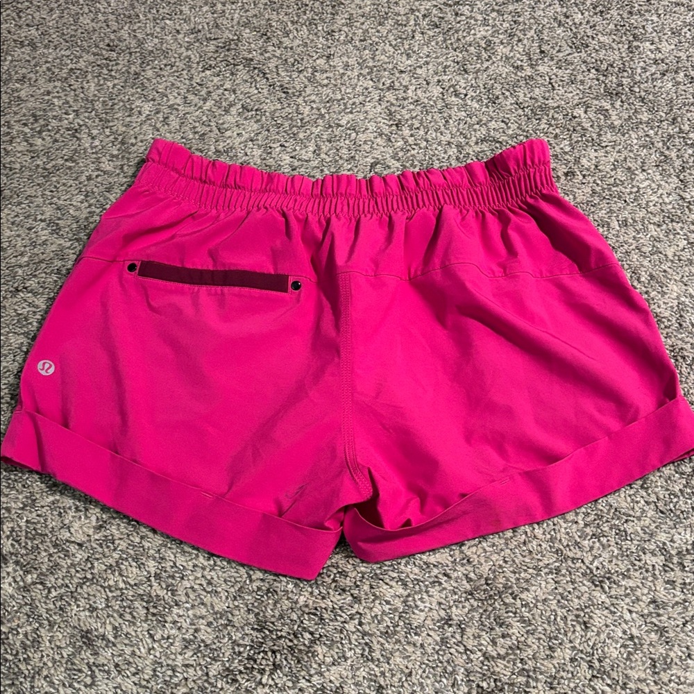 lululemon athletica women's athletic shorts in bright fuchsia pink - Picture 2 of 6